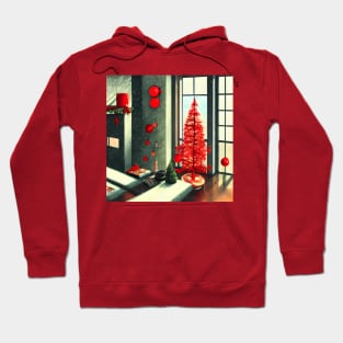 Wonderful Time with Red Christmas Tree with Christmas Traditions Xmas Ornaments Hoodie